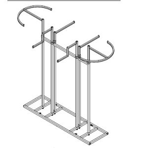 GARMENT STAND WITH 6 ARM BRUSH SS