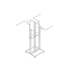 GARMENT STAND 6WAY  ARM BRUSH FINISH