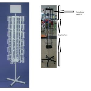 GA556-32POCKET-CARD STAND 5 WAY STAND +WHEEL