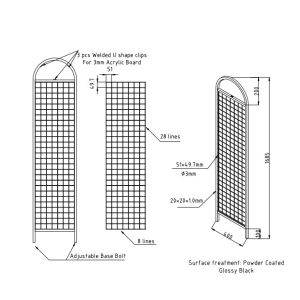 GRILL WALL STAND W400XH1685+TUBE20*20*1