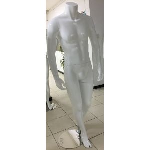 MALE HEADLESS MANNEQUINE GLOSSY WHITE