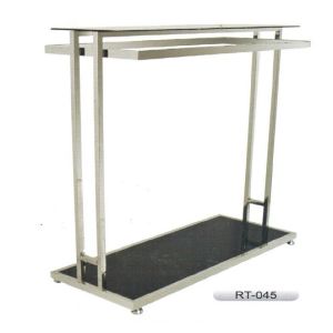 STAND+ TOP GLASS BASE AND 2 UARM-120X450X1290