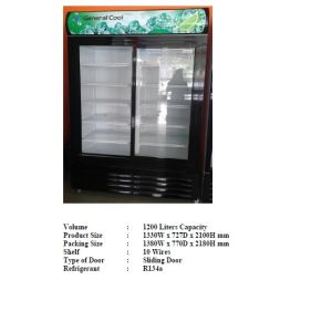 BOTTLE COOLER WITH SLIDING DOOR