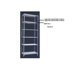 SLOTTED ANGLE SHELVING (SIZE - 90 X 45 CM)