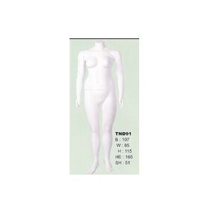 FAT HEADLESS FEMAL MANNEQUINE WHITE