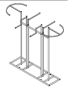 GARMENT STAND WITH 6 ARM BRUSH SS