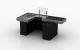 CHECKOUT COUNTER WITH BELT 9005 BLACK