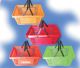 PLASTIC BASKET 28LTR- RED, BLUE, BLACK, GREEN, ORANGE, YELLOW