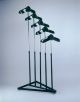 STAND 5 TIER COAT RACK BLACK  5 PLASTIC HANGE