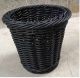 BLACK PLASTIC RATTAN 5.0MM WITH WIRE IN THE TOP.27(T)X19(B)X26(H)CM