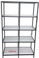 RT-8118 STD BLK FRAME+1ST SHLF WHT+4LVL GLASS